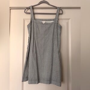 a new day Black & White Gingham Midi Dress